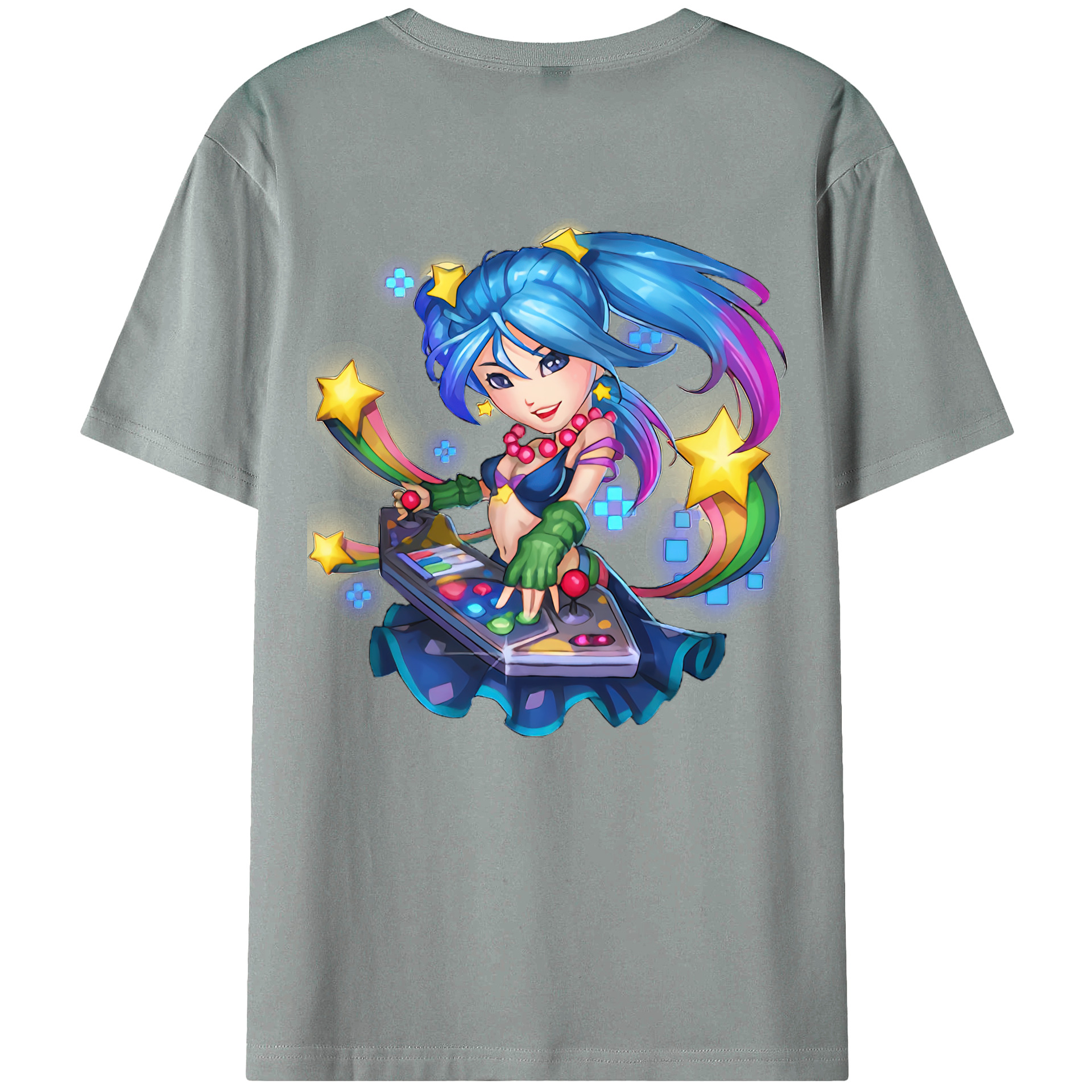 （画像用） リーグ・オブ・レジェンド League of Legends LOL 綿100％ メンズ半袖Tシャツ（バックプリント） 通気性